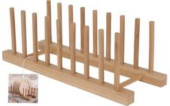 Plate or cutting board stand bamboo 34x12,5 cm