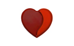 Red chocolate heart 40 pcs - 3,5 cm