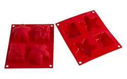 Silicone moulds on a sheet Christmas