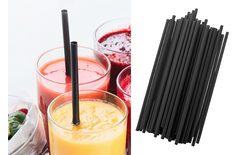 Reusable plastic drinking straws - 50 pcs