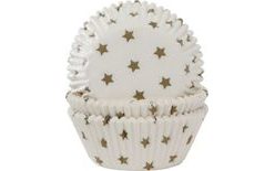 Papírové košíčky na muffiny a cupcakes hvězdy - 50 ks