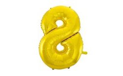 Balloon foil digits gold - Gold 115 cm - 8