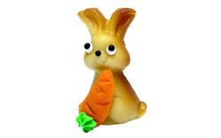 Bunny with carrot - marzipan figurine