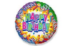 Foil balloon Happy Birthday candle 45 cm