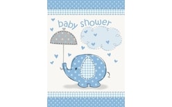 Invitations umbrellaphants "Baby shower" - Boy / Boy 8 pcs