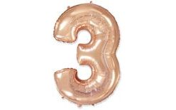 Balloon foil numerals rose gold - Rose Gold 115 cm - 3