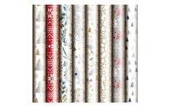 Wrapping paper - Christmas motifs - roll 1000x70 cm - mix no.6