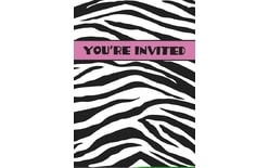 Invitations - Zebra Passion - 8 pcs 10*14 cm