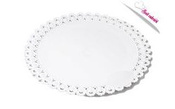 Cake mat 35 cm with lace - set of 5