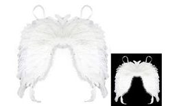 Křídla andělská s peřím - dětská( rozpětí křídel 45 cm, délka 30 cm a šířka 18 cm.