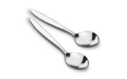 Elegant tea/coffee spoon - stainless steel - 6 pcs