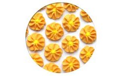 Cukrová dekorácia - Gerbery 28 ks oranžové / žlté