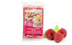 Red coating sugar paste with raspberry flavour 250 g