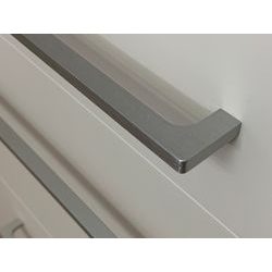 Handle Rados - aluminium effect stainless steel - 22,4 cm pitch