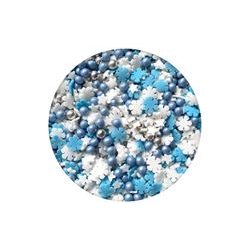 Sugar decorating - blue and white mix 50 g
