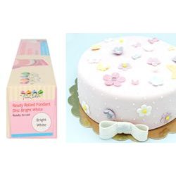 Ready Rolled Fondant Disc - Bright White - FunCakes