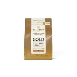 Zlatá čokoláda s chuťou karamelu Gold Callets - 2,5 kg