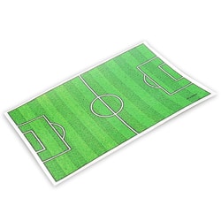 Edible paper football pitch