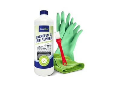 Oven and grill cleaner + gloves, microfiber and brush - 500 ml