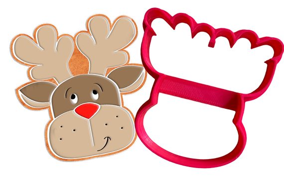 REINDEER HEAD COOKIE CUTTER - 3D PRINTING