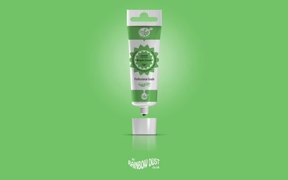 BRIGHT GREEN PROGEL - PROFESSIONAL FOOD GRADE GEL PAINT IN A TUBE (BRIGHT GREEN)