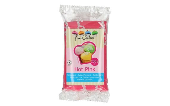 RŮŽOVÝ ROLOVANÝ FONDANT HOT PINK (BAREVNÝ FONDÁN) 250 G - VÝRAZNĚ RŮŽOVÁ