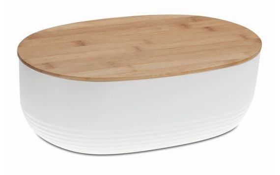 BREADBOX NAMUR PLASTIC / WOOD WHITE