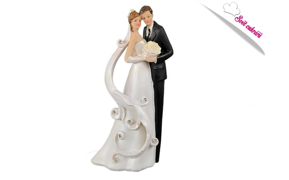 WEDDING CAKE TOPPER - NEWLY WED COUPLE 21 CM
