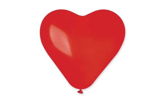 BALLOON HEART RED 1 PC