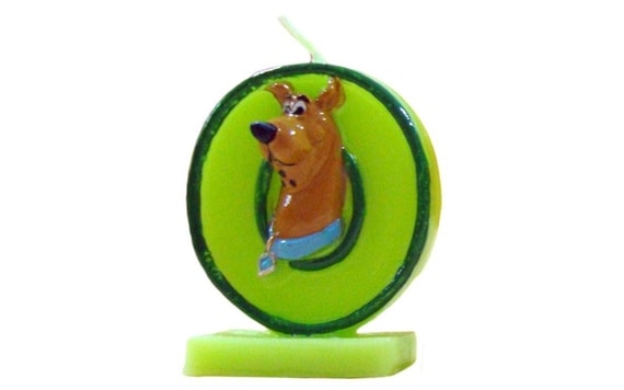 SCOOBY DOO BIRTHDAY CAKE CANDLE - NUMBER 0