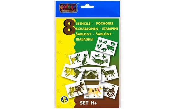 STENCILS FOR BLOWING MARKERS SET G 8PCS