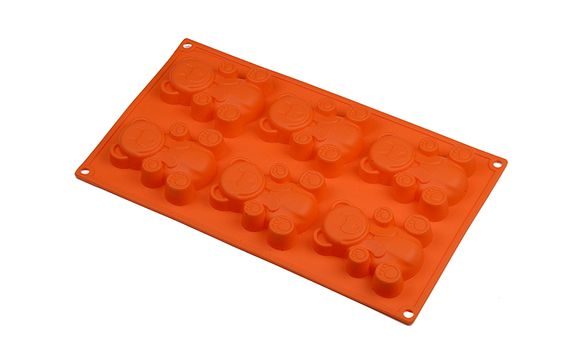 6 TEDDY BEARS - SILICONE MOULD TRAY