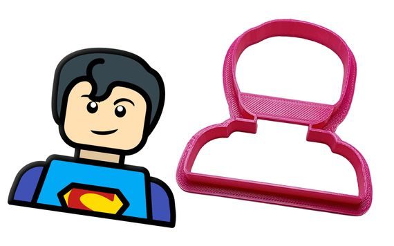COOKIE GINGERBREAD CUTTER LEGO HEAD SUPERMAN / BOY - 3D PRINT