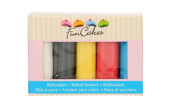 FUNCAKES ROLLED FONDANT MULTIPACK PRIMARY COLOURS 5X100G