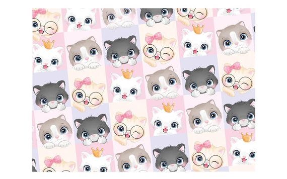 WRAPPING PAPER KITTENS 100X70 CM