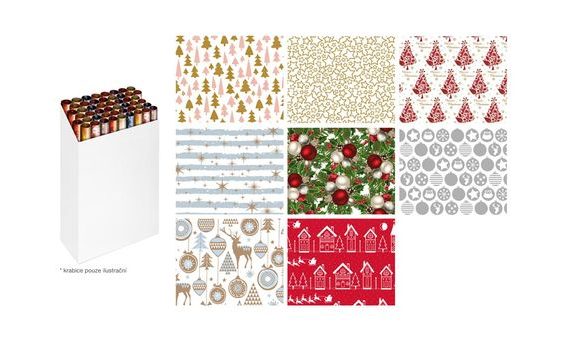 WRAPPING PAPER CHRISTMAS ROLL 1000X70 CM - MIX NO.5
