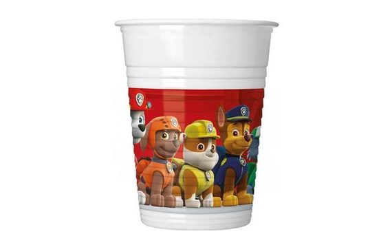 PLASTOVÉ POHÁRE PAW PATROL - TLAPKOVÁ PATROLA - 200 ML - 8 KS