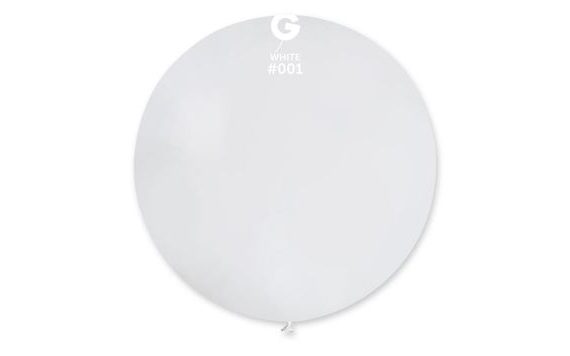 80 CM LATEX BALLOON - WHITE 1 PC