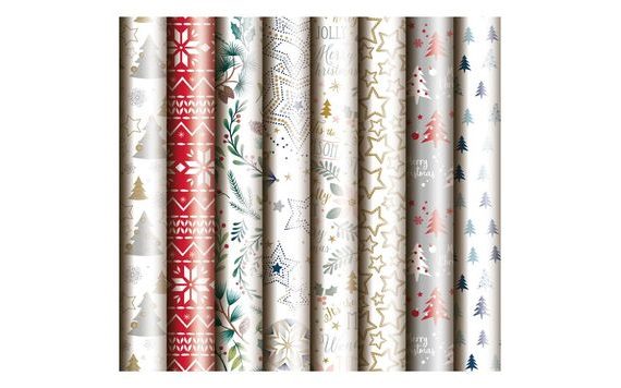 WRAPPING PAPER - CHRISTMAS MOTIFS - ROLL 1000X70 CM - MIX NO.6
