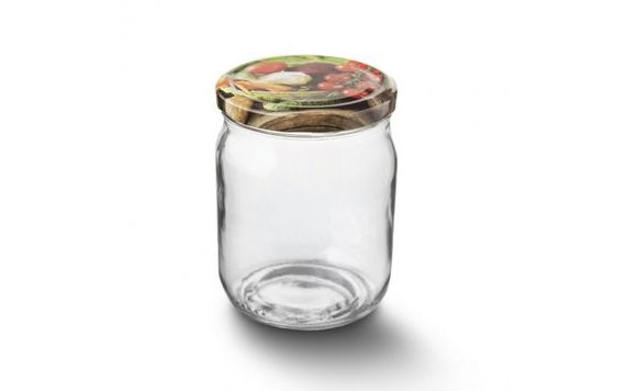 COOKING JARS WITH DECORATIVE LID - SET OF 8 - 0,5L
