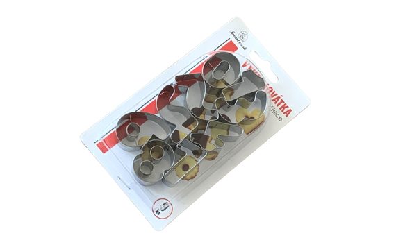 SET OF STAINLESS STEEL CUTTERS - NUMBERS 0 - 9