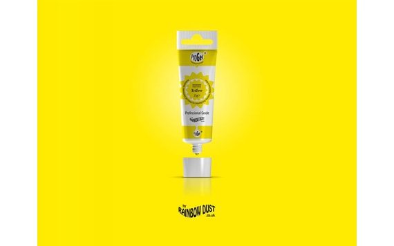 YELLOW PROGEL - PROFESSIONAL FOOD GEL PAINT IN A TUBE (YELLOW)