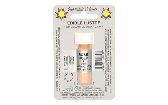 SUGARFLAIR EDIBLE LUSTRE ROSE GOLD, 2G