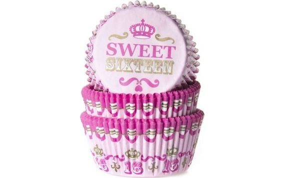 BAKING CUPCAKES SWEET SIXTEEN - 50 PCS