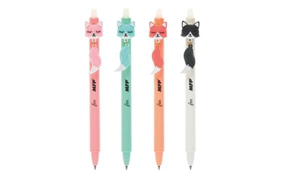 BALLPOINT PEN FOR CHILDREN - RUBBER FOX BLUE - 0,5 MM