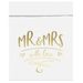 PAPER BAGS FOR SWEETS MR&MRS WHITE - WEDDING -13 X 14CM - 6 PCS - WEDDING - BY TOPIC