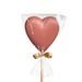 CHOCOLATE LOLLIPOP / TOPPER HEART PINK - RUBY CHOCOLATE - CHOCOLATE DECORATION - RAW MATERIALS