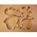 SET OF DOUGH CUTTERS - LEAVES - CUTTERS - PLANTS - FOR BAKING