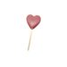 CHOCOLATE LOLLIPOP / TOPPER HEART PINK - RUBY CHOCOLATE - CHOCOLATE DECORATION - RAW MATERIALS