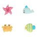 FUNCAKES SUGAR DECORATIONS SEA LIFE SET/8 - OTHER SHAPES - RAW MATERIALS